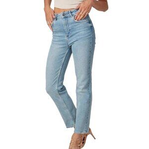 Lola Denver DS Pocket Cotton Denim Straight Leg Jeans in Dusty Sky Size 36